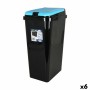 Secchio per la Spazzatura Tontarelli Bido Azzurro Nero 45 L Rettangolare 40 x 29 x 65 cm (6 Unità)