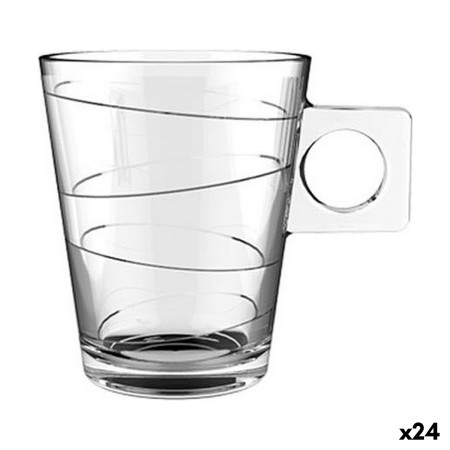 Set di Tazze da Caffè Lima onda 80 ml (3 Pezzi) (24 Unità)