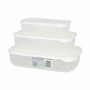 Set di 3 scatole porta pranzo Tontarelli Family Bianco Rettangolare 29,6 x 19,8 x 7,7 cm (20 Unità)