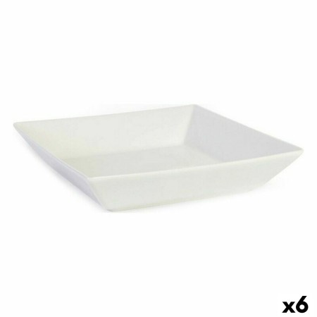 Insalatiera La Mediterránea Elite Bianco Ceramica 21 x 21 x 4,5 cm (6 Unità) (21 x 21 x 4,5 cm)