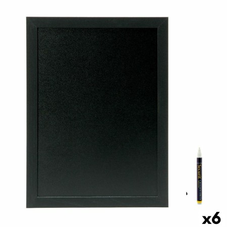 Lavagna Securit Woody Teca Da muro Nero 80 x 60 cm