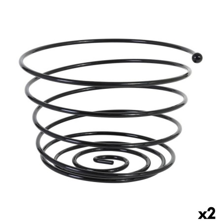 Portafrutta Viejo Valle Nero Spirale Ø 26 x 17 cm (2 Unità)