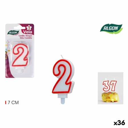 Set di Candele Algon Rosso (36 Unità)