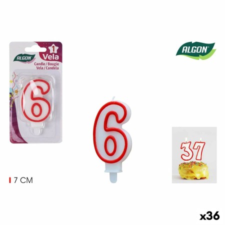 Set di Candele Algon Rosso (36 Unità)