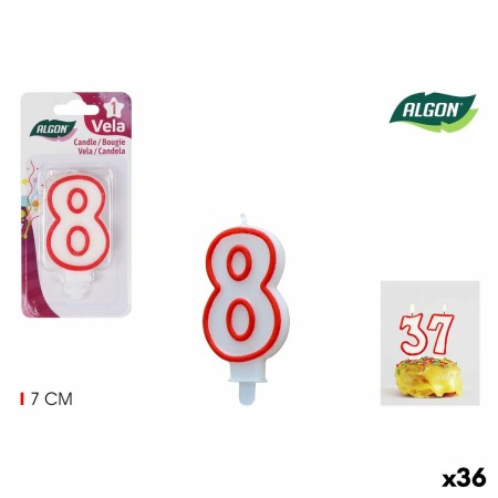 Set di Candele Algon Rosso (36 Unità)