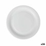 Set di piatti Algon Monouso Bianco Cartone 23 cm (36 Unità)