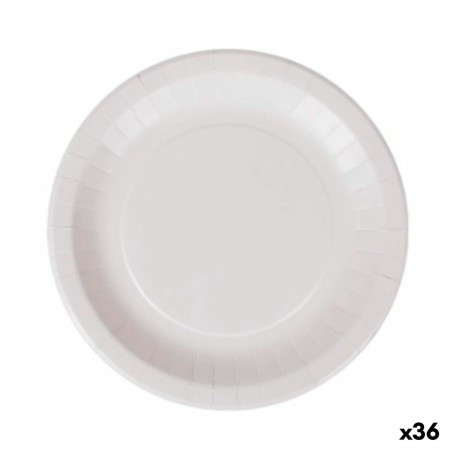 Set di piatti Algon Monouso Bianco Cartone 28 cm (36 Unità)