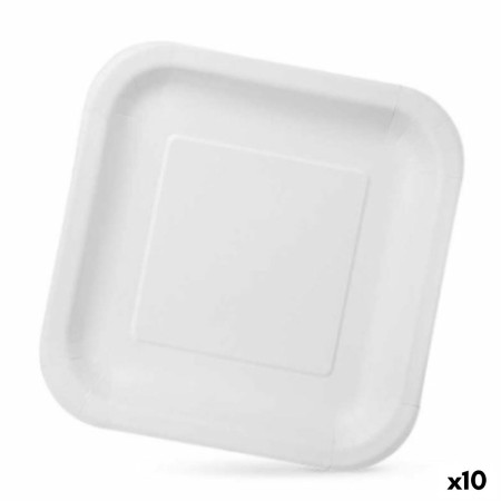 Set di piatti Algon Monouso Bianco Cartone 23 x 23 x 1,5 cm (10 Unità)