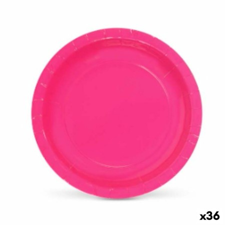 Set di piatti Algon Monouso Cartone Fucsia 20 x 20 x 1,5 cm (36 Unità)