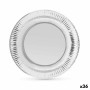 Set di piatti Algon Argentato Monouso Cartone 23 x 23 x 1,5 cm (36 Unità)