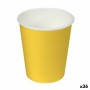 Set di Bicchieri Algon Cartone Monouso Giallo 36 Unità (24 Pezzi)