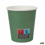 Set di Bicchieri Algon Cartone Monouso 200 ml Verde 36 Unità (24 Pezzi)