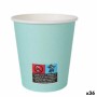 Set di Bicchieri Algon Cartone Monouso Acquamarina 36 Unità 200 ml (24 Pezzi)