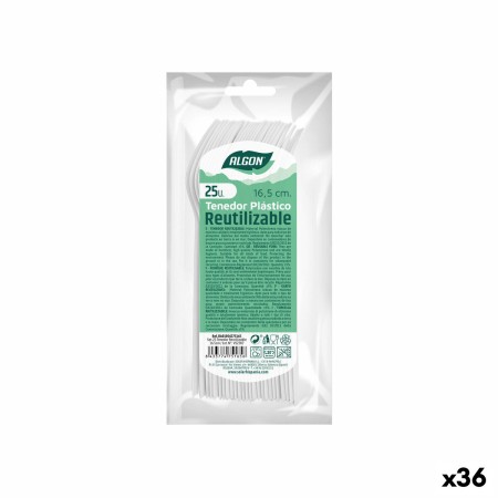 Set di Forchette Algon Riutilizzabile Bianco 36 Unità 16,5 cm