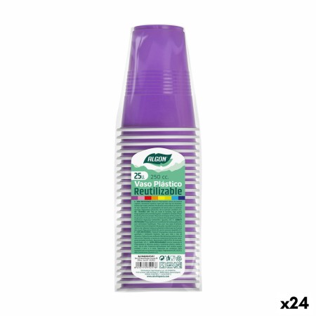 Set di bicchieri riutilizzabili Algon Fucsia 24 Unità 250 ml (25 Pezzi)