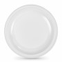 Set di piatti riutilizzabili Algon Rotondo Bianco Plastica 25 x 25 x 2,5 cm (6 Unità)