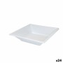 Set di piatti riutilizzabili Algon Bianco Plastica (24 Unità)