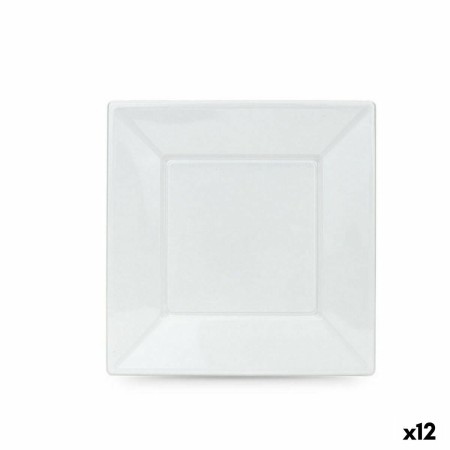 Set di piatti riutilizzabili Algon Bianco Plastica 23 x 23 x 2 cm (24 Unità)