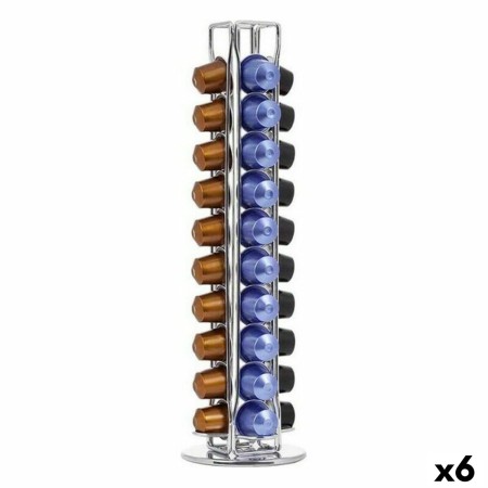 Supporto per 40 Capsule di Caffè Quttin 107235 Girevole 11,5 x 37 cm (6 Unità)