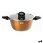 Casseruola con coperchio Quttin Foodie Rame 20,8 x 9,5 x 36 cm (4 Unità)