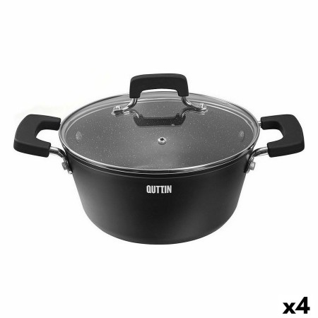 Casseruola con coperchio in vetro Quttin Grand Chef 3 mm (4 Unità)