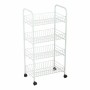 Carrello per Verdure Confortime Bianco Metallo 4 Mensole 36 x 26,5 x 86 cm (5 Unità)