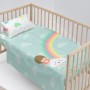 Set di Lenzuola HappyFriday Happynois Rainbow Multicolore Culla Neonato 2 Pezzi