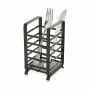 Contenitore per Utensili da Cucina Confortime Nero Metallo 10,5 x 9,5 x 18 cm (12 Unità)