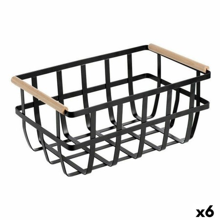 Cestino Multiuso Confortime Nero 36 x 22 x 15,5 cm (6 Unità)