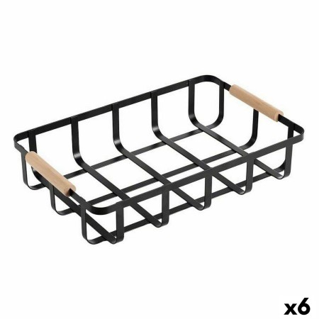 Cestino Multiuso Confortime Nero 36 x 24,3 x 8 cm (6 Unità)