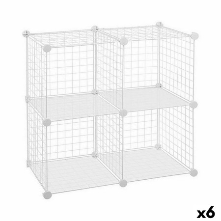 Scaffale Confortime Bianco Griglia 4 compartimenti 35 x 35 cm (6 Unità)