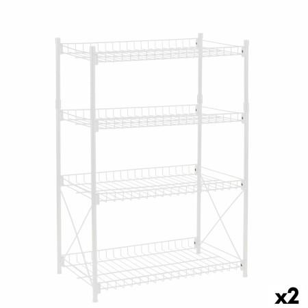 Scaffale Confortime Metallo Bianco 52 x 34 x 86 cm (2 Unità)