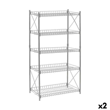 Scaffale Confortime Metallo 52 x 34 x 110 cm (2 Unità)