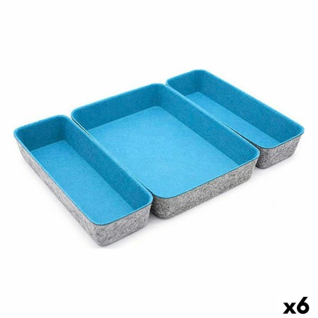 Set di Cestini Confortime 3 Pezzi Feltro 28 x 20,5 x 5,3 cm (3 Pezzi) (6 Unità)