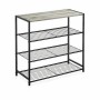 Scaffale Confortime Nero Metallo 60 x 30 x 63,5 cm (3 Unità)