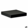 Mensole Confortime Nero Legno MDF 23,5 x 23,5 x 3,8 cm (6 Unità)