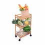 Carrello per Verdure Confortime Naturale Bambù 40 x 25 x 70 cm (2 Unità)