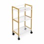 Carrello per Verdure Confortime Bianco Bambù 40 x 25 x 70 cm (2 Unità)