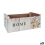 Scatola portaoggetti Confortime Sweet Home Multicolore Legno Fiori 58 x 39 x 21 cm (3 Unità)