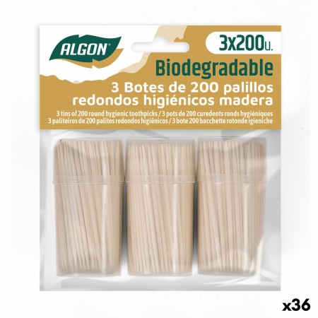 Stuzzicadenti Algon Set 600 Pezzi (36 Unità)