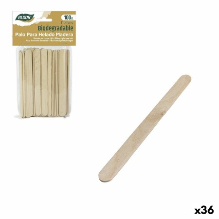 Set di stecche per gelato Algon Legno 11,4 x 1 x 0,2 cm (36 Unità)