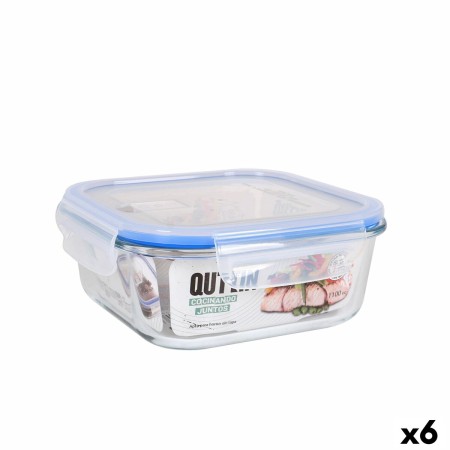 Porta pranzo Ermetico Quttin Quadrato 1,1 L (6 Unità)