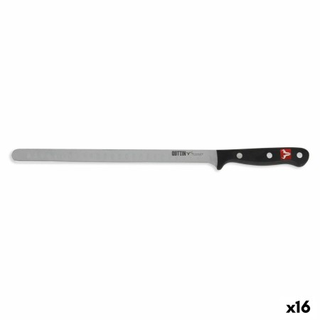 Coltello per Prosciutto Quttin Sybarite Nero Argentato 28 cm (16 Unità)