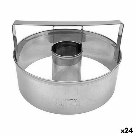 Stampo da Forno Quttin Argentato Acciaio Ciambelle Ø 10 cm 10 x 3,5 cm (24 Unità)