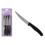 Set di Coltelli Quttin 11 cm Nero Argentato 6 Pezzi (12 Unità)