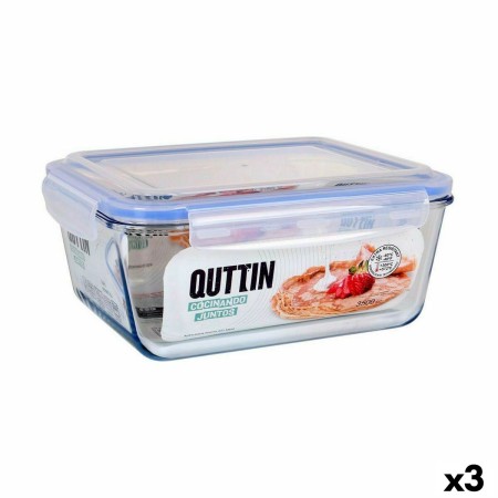 Porta pranzo Ermetico Quttin  Rettangolare 3,5 L (3 Unità)