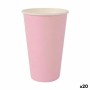 Set di Bicchieri Algon Monouso Cartone Rosa 10 Pezzi 330 ml (20 Unità)