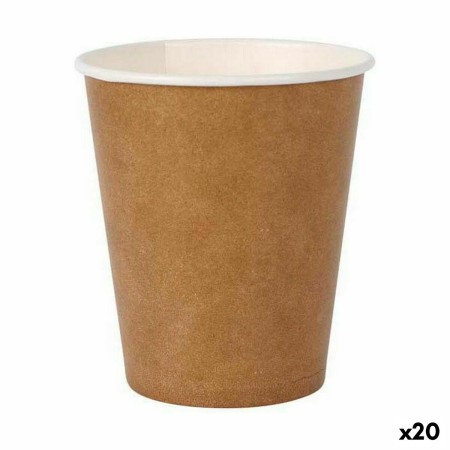 Set di Bicchieri Algon Monouso carta kraft 12 Pezzi 250 ml (20 Unità)