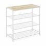 Scaffale Confortime Bianco Legno Metallo 60 x 30 x 63,5 cm (3 Unità)