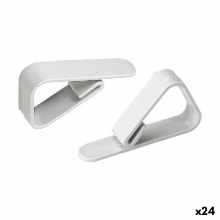 Molletta per Mantenere la Tovaglia Algon Set Bianco 10 Pezzi 3,90 x 1,30 x 5,50 cm (24 Unità)